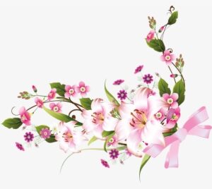 Cqoq Ez Flower Frame Bar One Stroke Painting Decoupage - Bingkai Undangan Pernikahan Bunga Sakura