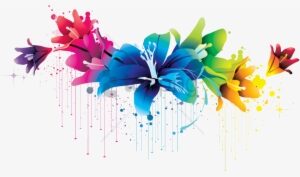 Free Png Colorful Floral Design Png Png Image With - Blue Floral Vector Png