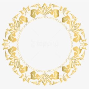 Download Floral Round Border - Free Png Gold Circle