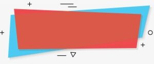 Red Banner Blue Background Banner With Abstract - Abstract Banner Transparent Png