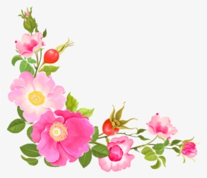 Png Flowers - Flower Corner Border Design