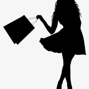 Siluetas De Mujeres Png - Silueta De Mujer De Compras
