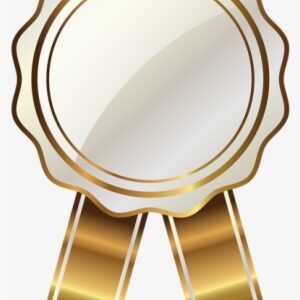 Ribbon Png, Ribbon Clipart, Gold Ribbons, White Seal, - Gold Ribbon Badge Png
