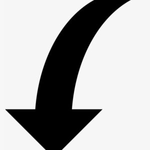 Down Curved Arrow Comments - Black Curved Arrow Png
