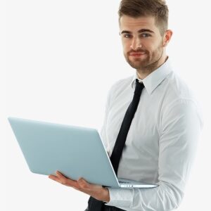 The Office Hero - Guy With Laptop Png