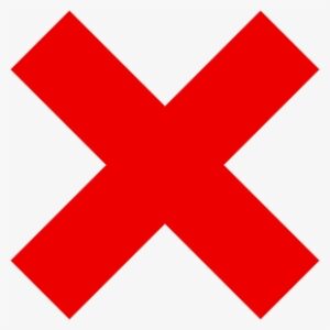 Red, Sign, Icon, Mark, Symbol, Cross, Marks, Orange - Transparent Background Red X