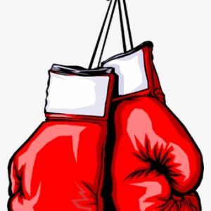 Boxing Gloves Royalty Free Vector Clip Art Illustration - Cartoon Boxing Gloves Hanging