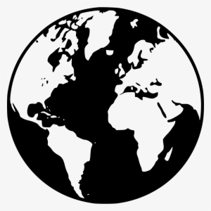 Black World Png - World Icon Vector Svg