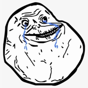 Crying Meme Png 3 - Troll Face Forever Alone