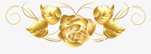 Clipart Rose Rose Gold - Clip Art Gold Rose
