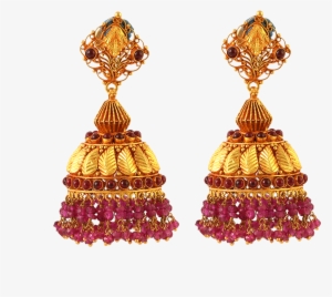 Gold Earrings Collections South - Gold Jimikki Kammal Png