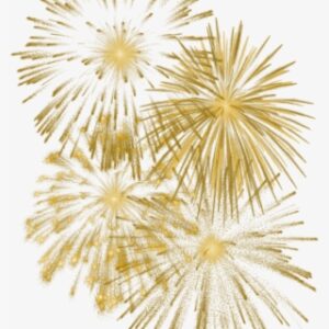 Fireworks Clipart Golden - Happy New Year Png Effects