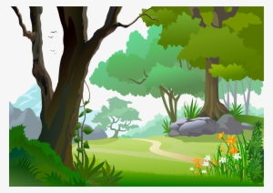 Forest Euclidean Vector Clip Art - Cartoon Forest Background Clipart