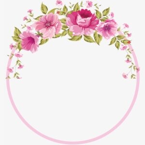 Border Flowers Rose Clip Art - Floral Border Flower Garland Roses Red