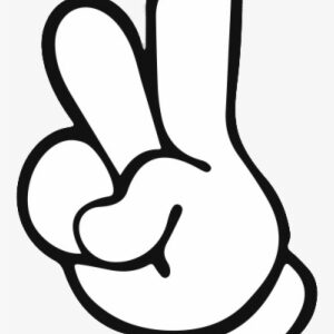 Mickey Mouse Hands Peace