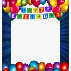 Happy Birthday Frame, Happy Birthday Blue, Birthday - Happy Birthday Frame Png