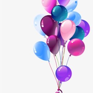 Transparent Balloons Happy Birthday Png Picture Clipart - Pink And Purple Balloons Png
