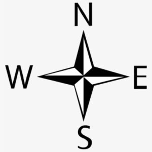Compass Clipart North Arrow - North South East West Arrow