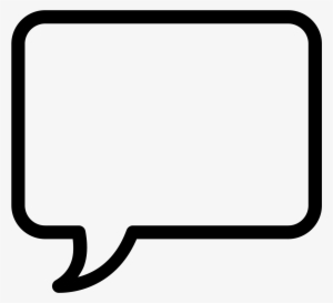 This Is A Speech Bubble In The Shape Of A Rounded Rectangle - Speech Bubble Png