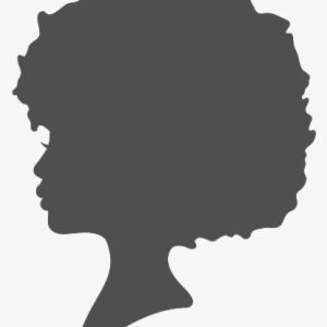 Aphrochic Logo Silhouette - Black Silhouette Afro Woman