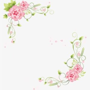 Pink Floral Border Png Download Image - Pink Floral Corner Border Png