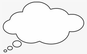 Cloud Thinking Thought Bubble Think Daydre - Thought Bubble With Black Background