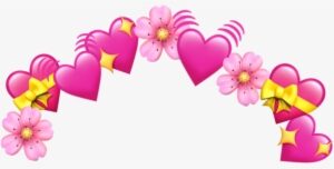 Crown Emoji Tumblr Heart Hearts Pink Png Pink Smiley - Heart