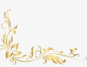Golden Floral Decoration Transparent Png Clip Art - Golden Floral Design Png