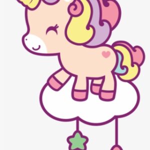 Happy Cloud Unicorn - Cute Unicorn Stickers