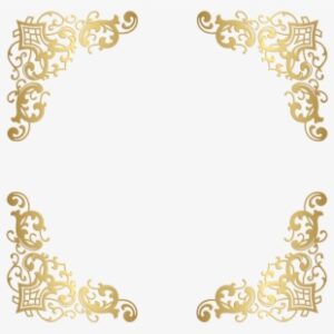Free Png Download Gold Decorative Corners Transparent - Gold Border No Background