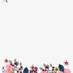 Christmas Wreath Frame Png - Watercolor Flower Border Png