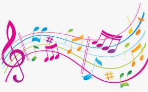 Colorful Music Note Transparent Background