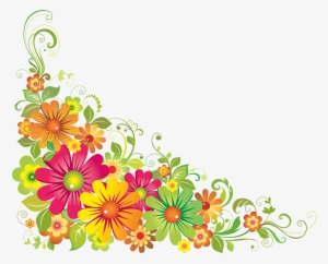 Floral Flowers Png - Flower Corner Design Png