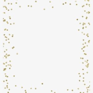 Gold Glitter Frame Png - Gold Glitter Confetti Png