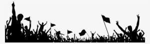 Party Crowd Silhouette Png Download - Supporters Silhouette