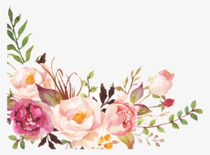 Floral Marsala Floral Rosa - Watercolor Floral Border Paper Printable