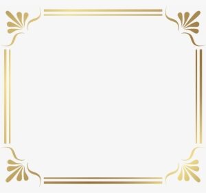Golden Square Photo Frame - Gold Frame Ornaments Png