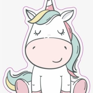Clipart Pink Unicorn Kawaii Stickers Transparent Clipart - Cute Baby Unicorn Png