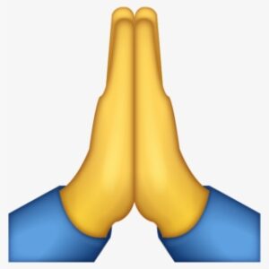 Emoji Emoji Pray Thankyou Thanks - Praying Hands Emoji Png