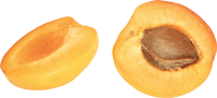 Sliced apricot PNG