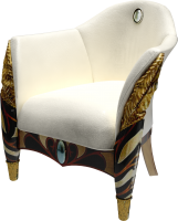 White armchair PNG image