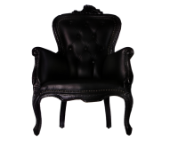 Black armchair PNG image
