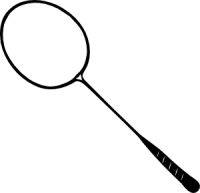 Badminton racket PNG image