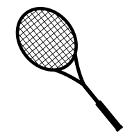 Badminton racket PNG image
