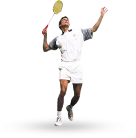 Badminton player PNG image